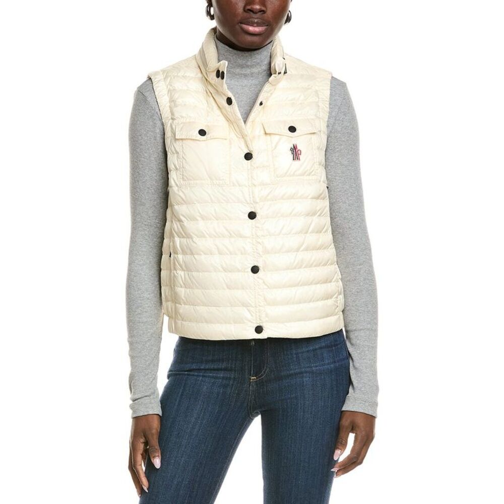 Moncler Womens Grenoble Guamiane Polyamide Vest, White